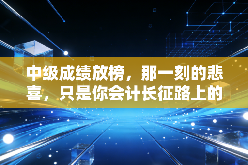 中级成绩放榜,那一刻的悲喜,只是你会计长征路上的一个逗号