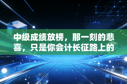 中级成绩放榜,那一刻的悲喜,只是你会计长征路上的一个逗号