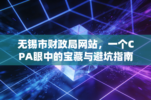 无锡市财政局网站,一个CPA眼中的宝藏与避坑指南