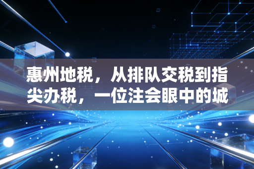 惠州地税,从排队交税到指尖办税,一位注会眼中的城市财税变迁