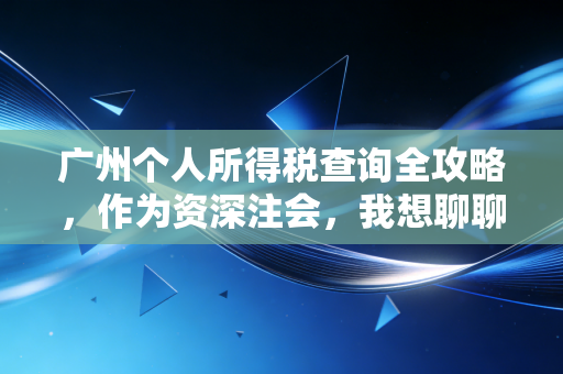 广州个人所得税查询全攻略,作为资深注会,我想聊聊那些你不知道的退税秘密