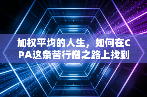 加权平均的人生,如何在CPA这条苦行僧之路上找到你的最优解