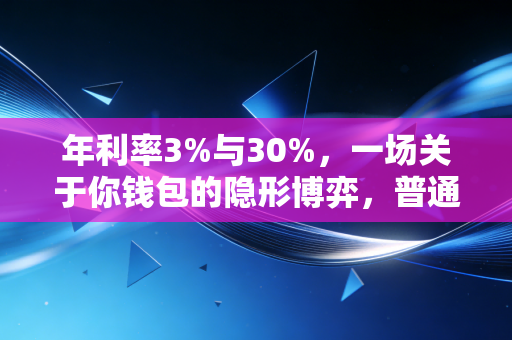 年利率3%与30%,一场关于你钱包的隐形博弈,普通人的财富保卫战