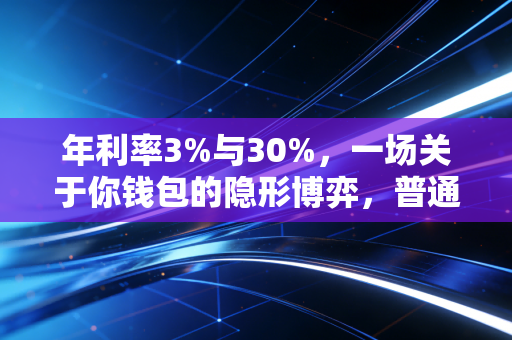 年利率3%与30%,一场关于你钱包的隐形博弈,普通人的财富保卫战