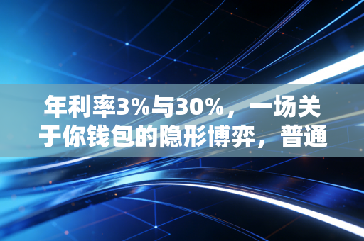 详细阅读:年利率3%与30%,一场关于你钱包的隐形博弈,普通人的财富保卫战 年利率3%与30%,一场关于你钱包的隐形博弈,普通人的财富保卫战