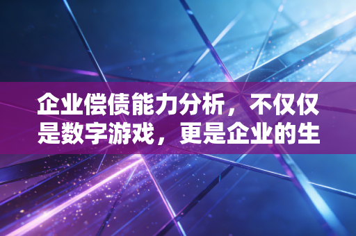 企业偿债能力分析，不仅仅是数字游戏，更是企业的生存体检