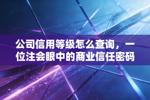 公司信用等级怎么查询,一位注会眼中的商业信任密码与避坑指南