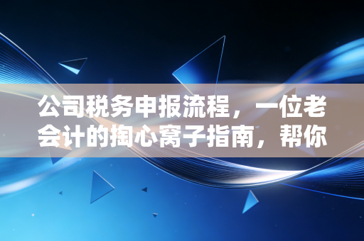 公司税务申报流程,一位老会计的掏心窝子指南,帮你避开那些年踩过的坑