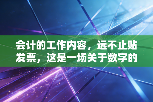 会计的工作内容,远不止贴发票,这是一场关于数字的商业修行