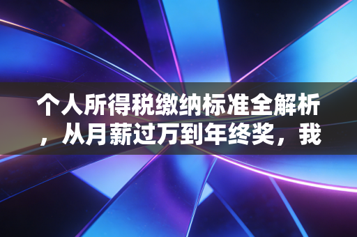个人所得税缴纳标准全解析,从月薪过万到年终奖,我们到底该交多少税?