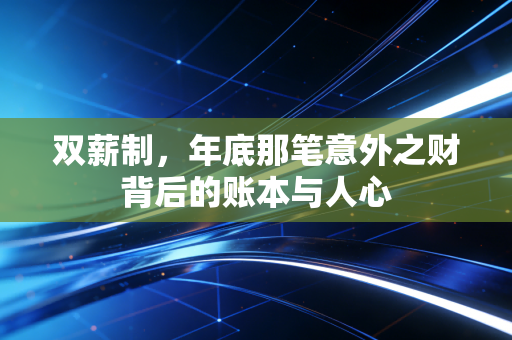 双薪制,年底那笔意外之财背后的账本与人心
