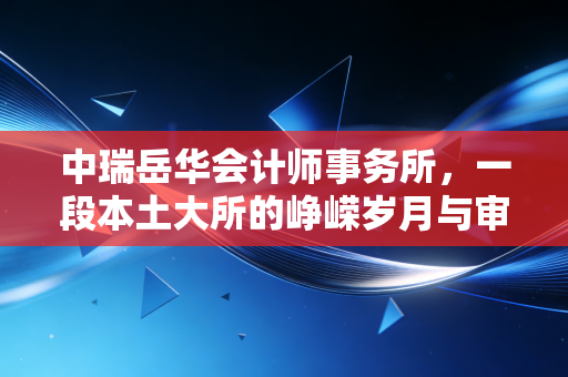 中瑞岳华会计师事务所,一段本土大所的峥嵘岁月与审计行业的深度反思