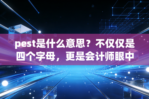 pest是什么意思？不仅仅是四个字母，更是会计师眼中的企业天气预报
