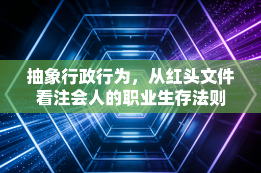 抽象行政行为，从红头文件看注会人的职业生存法则