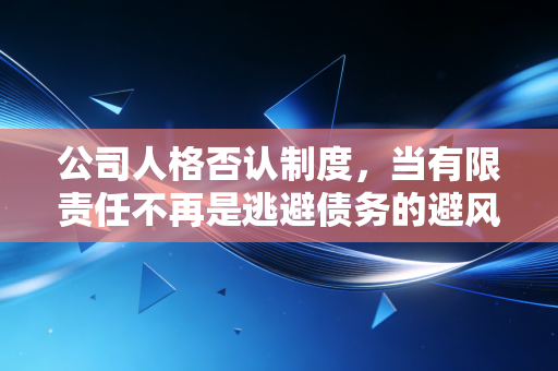 公司人格否认制度，当有限责任不再是逃避债务的避风港