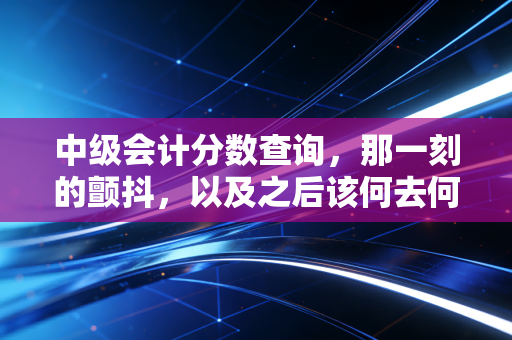 中级会计分数查询，那一刻的颤抖，以及之后该何去何从
