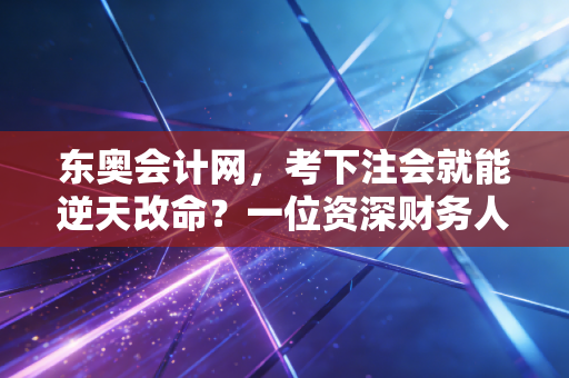 东奥会计网,考下注会就能逆天改命?一位资深财务人的深夜独白与真实感悟