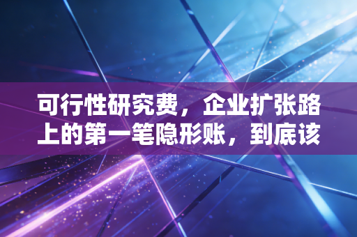 可行性研究费，企业扩张路上的第一笔隐形账，到底该怎么算？
