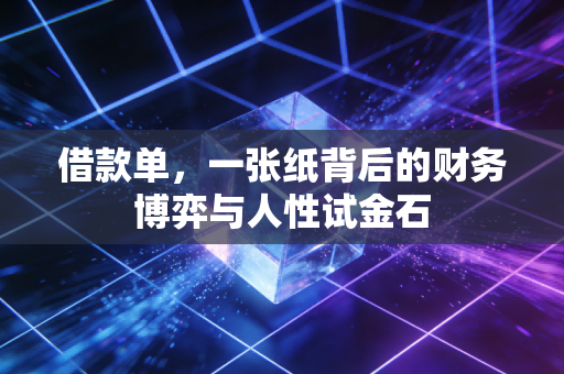 借款单,一张纸背后的财务博弈与人性试金石