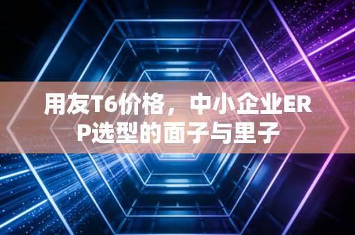 用友T6价格,中小企业ERP选型的面子与里子