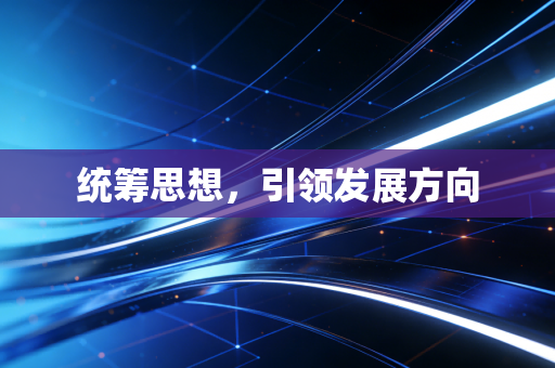 统筹思想，引领发展方向