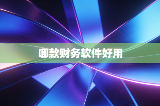 哪款财务软件好用