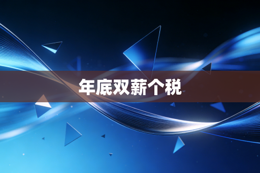 年底双薪个税