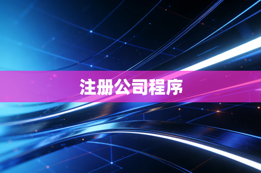 注册公司程序