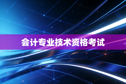 会计专业技术资格考试