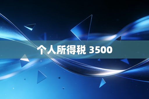 个人所得税 3500