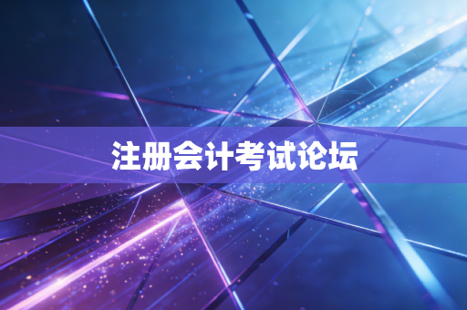 注册会计考试论坛