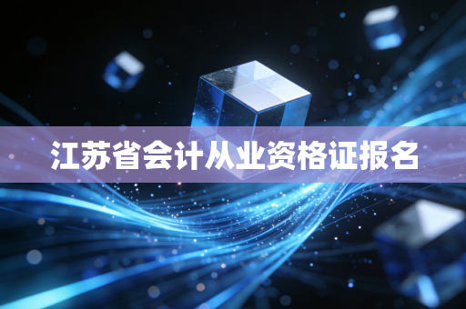江苏省会计从业资格证报名