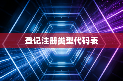 登记注册类型代码表