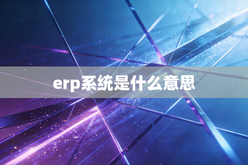erp系统是什么意思
