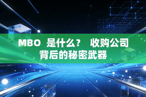 MBO  是什么？  收购公司背后的秘密武器