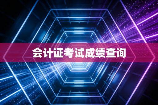 会计证考试成绩查询
