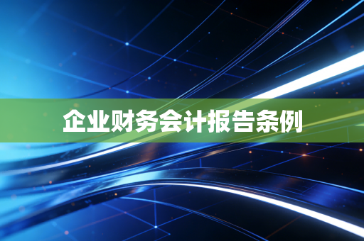 企业财务会计报告条例