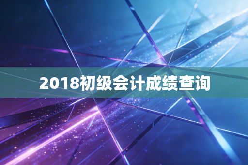 2018初级会计成绩查询