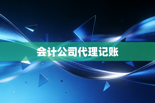 会计公司代理记账