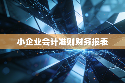 小企业会计准则财务报表