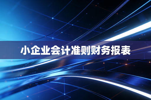 小企业会计准则财务报表