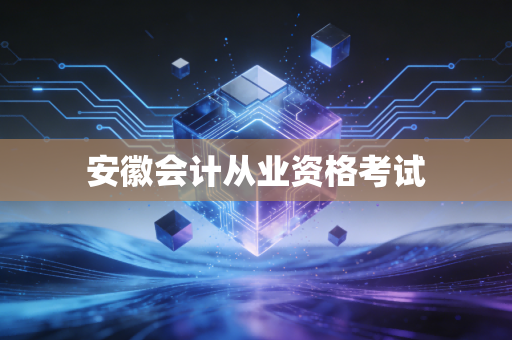 安徽会计从业资格考试