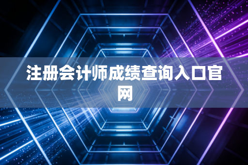 注册会计师成绩查询入口官网