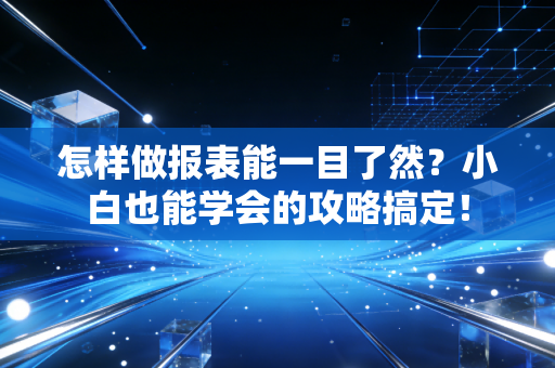 怎样做报表能一目了然？小白也能学会的攻略搞定！