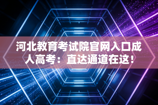 河北教育考试院官网入口成人高考：直达通道在这！