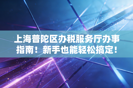 上海普陀区办税服务厅办事指南！新手也能轻松搞定！