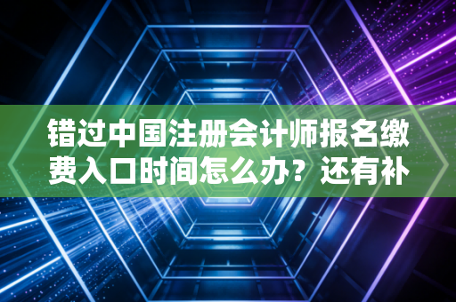错过中国注册会计师报名缴费入口时间怎么办？还有补救措施