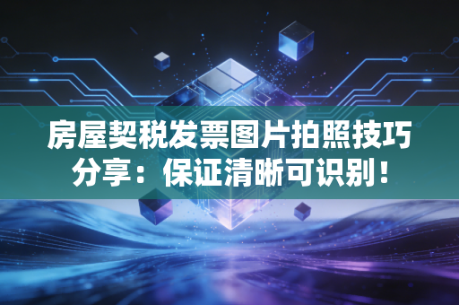房屋契税发票图片拍照技巧分享：保证清晰可识别！