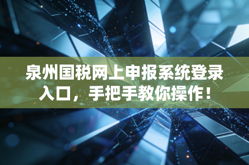 泉州国税网上申报系统登录入口，手把手教你操作！