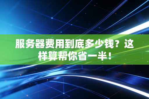服务器费用到底多少钱？这样算帮你省一半！